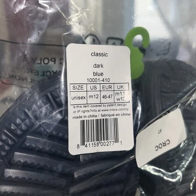 Zueco Crocs Clásico Unisex - Azul Marino, EE. UU. Hombres 12, Mujeres 14 Foto 1 de 4