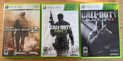 LOTE de 3 juegos Microsoft Xbox 360 "Call Of Duty" COD Black Ops 2 Modern Warfare 2 3 Foto 1 de 4