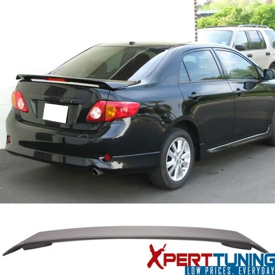 Fits 09-13 Toyota Corolla Rear Trunk Spoiler W/LED Light ABS Painted #1G3 Gray Foto 1 de 4