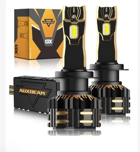 AUXBEAM Canbus H7 LED Headlight Kit Bulbs 6500K Super Bright HI/LO – FREE SHIP - Picture 1 of 11
