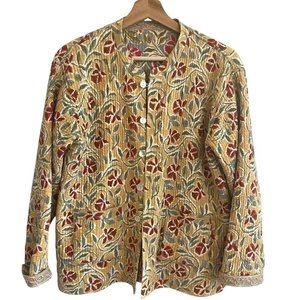 Giacca donna trapuntata reversibile floreale Orvis taglia M Artsy Boho Cottagecore - Foto 1 di 11