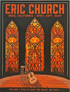 Eric Church Poster Indio CA Signed & Numbered - Picture 1 of 1