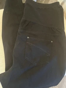 Maternity Black Stretch Pants for Women XL - Picture 1 of 6