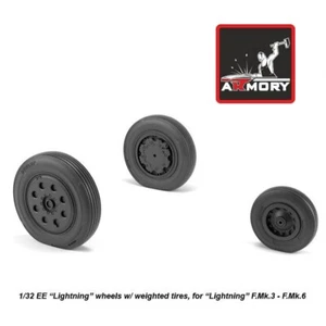 Armory Models AR AW32402 Scale 1/32 EE Lightning wheels w/ weighted tires, late - Picture 1 of 12