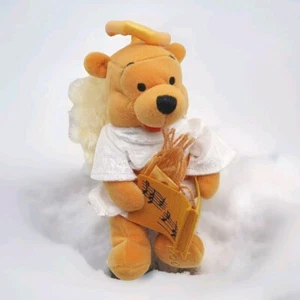 Disney Store Esclusivo Winnie The Pooh Choir Angel 8" Bean Bag Peluche Peluche Giocattolo - Foto 1 di 8