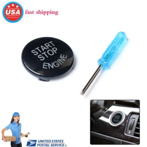 black Start Stop Button Switch Cover black For BMW E90 E60 E84 E83 E70 E71 - Picture 1 of 12