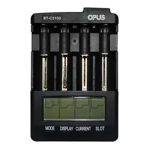 OPUS BT-C3100 V2.2 Universal Smart Lithium Battery Charger 4 LCD Screen Slots - Picture 1 of 8