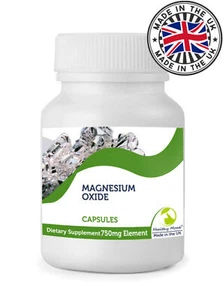 Magnesium Oxide 750mg Capsules Health Supplements - Imagen 1 de 11