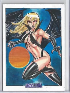 Draculina UNHOLY Dynamite Sketch Card by Sherwin Santiago SFC - Picture 1 of 2
