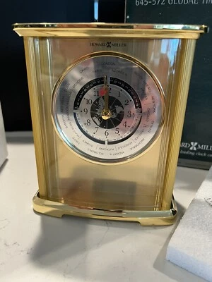 645-572 NEW HOWARD MILLER INTERNATIONAL GLOBAL TIME CLOCK - Image 1 of 4