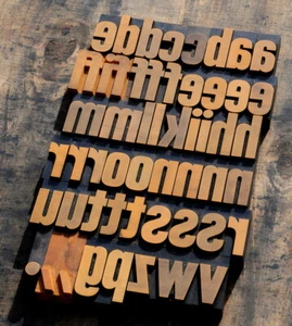 letterpress printing blocks type vintage printer letter typography antique old~' - Picture 1 of 2