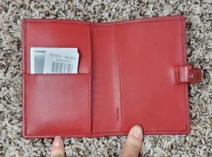 NWT Coach Red Leather Snap Closure Wallet Handheld Bifold - Picture 1 of 5