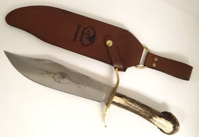 Remington Limited Edition (1010/2500) Crown Stag Handle 15.5" Bowie Knife - Image 1 of 4