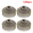1200Pcs 15 Degree Wire Coil 1-3/4” ×.09” Ring Shank Stainless Steel Siding Nails