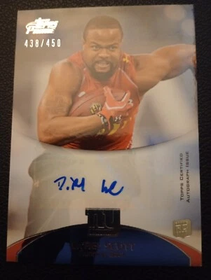 2011 Topps Prime Da'Rel Scott AUTOGRAPH Giants /450 - Image 1 of 2