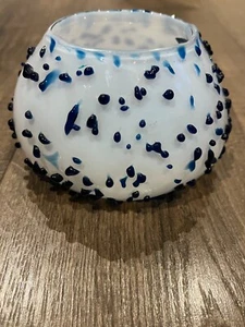 Villeroy & Boch Vase Blue and White Glass - Picture 1 of 8