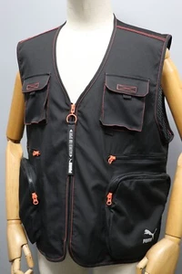PUMA Industrial Utility Pocket Black Vest Gilet Mens Size XL - Picture 1 of 23