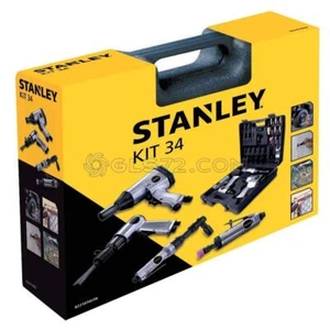 KIT STANLEY 34 PEZZI PNEUMATIC ACCESSORI PNEUMATICI COMPRESSORE ARIA AVVITATORE - Foto 1 di 7