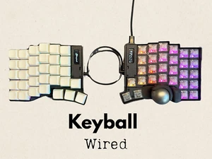 Keyball spilt keyboard, 39/44/61 keys layout with trackball, wired and wireless - Afbeelding 1 van 10
