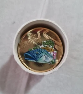 2023 Aussie Big Things 10 coins in TUBE with coloured Murray Cod/ NO FOLDER - Picture 1 of 1