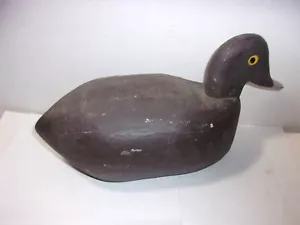 Vintage Holz Ente Köder mit bemalten Augen Ente alte Ente Jagd - Bild 1 von 8