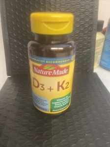 Nature Made Vitamin D3 + K2 30 Sgels Exp July 2026 - Picture 1 of 2