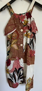 BNWT RRP $56 Zara Kids Size 13-14 multicolour brown floral dress Tie At Back - Picture 1 of 5
