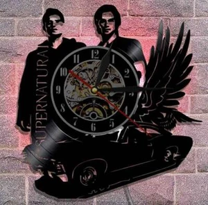 Supernatural LED Light Remote Control Vinyl Record LP Wall Clock Decor - Picture 1 of 7