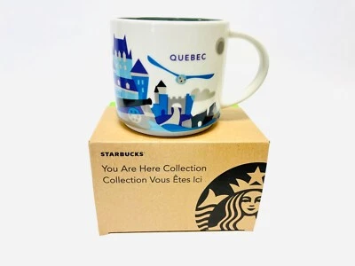 Caneca Starbucks Canadá Quebec V1 You are Here café cidade global 14 oz xícara viagem - Imagem 1 de 3