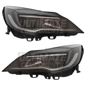 Vauxhall Astra Headlights Mk7 K Estate 2015-2022 Headlamps & LED Light DRL Pair - Picture 1 of 12