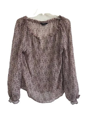 Cuello Pullover Cuello Dividido Seda Magenta Transparente ECI New York De Colección S Foto 1 de 4