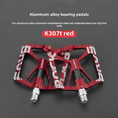 Pedales de bicicleta Pedales de aleación de aluminio duraderos y ligeros para bicicletas de carretera y montaña Foto 1 de 4