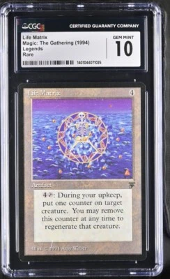 Life Matrix, legends mtg. CGC 10 Gem Mint! - Image 1 of 2