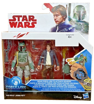 Star Wars Force Link Boba Fett & Han Solo 2-Pack | Boxed MOC 2018 Action Figure - Image 1 of 4