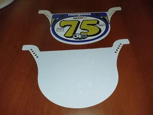 PLACA DE MATRÍCULA BMX EN BLANCO NÚMERO DE CARRERA ESTILO PLACA PROFESIONAL Old School BMX PLÁSTICO BLANCO - Imagen 1 de 9