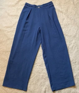 Kleio Womens Faux Belt Pants Size Medium Blue in Colour Style NL-61210 NWT - Picture 1 of 7