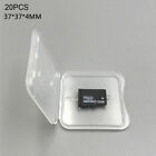 20pcs Sd Card Case Holder Micro Sdhc Memory Storage Box Hard Plastic Transparent