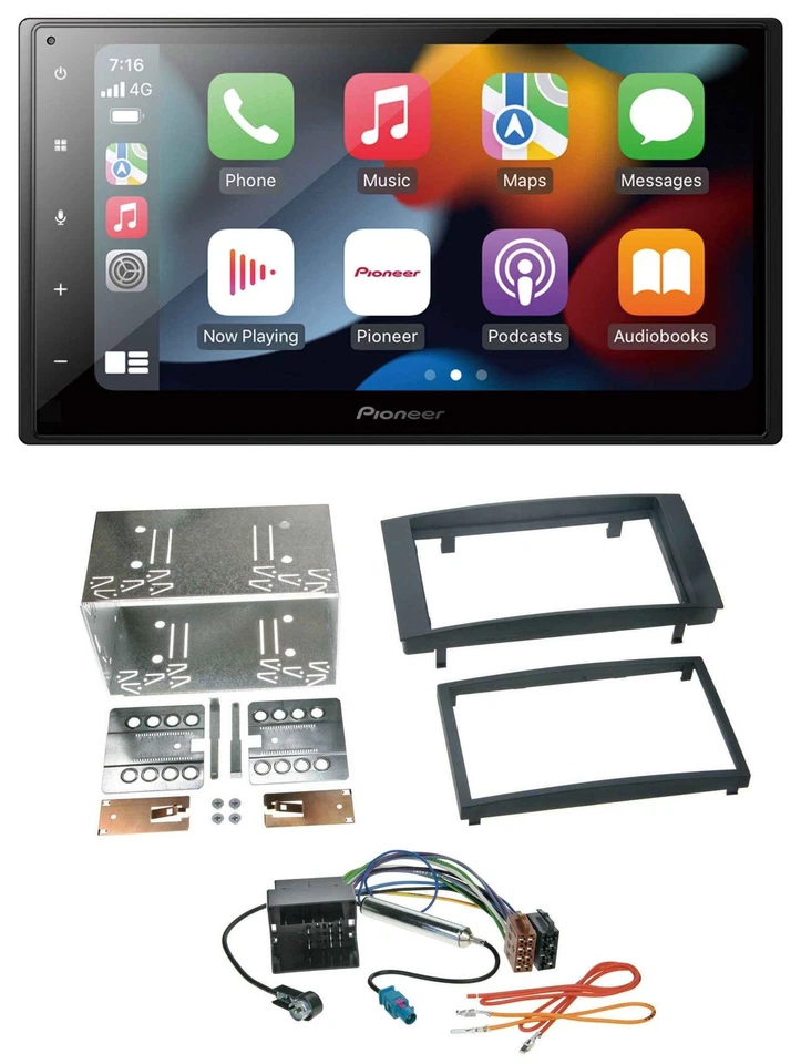 Pioneer DAB Bluetooth 2DIN USB MP3 Autoradio für VW Touareg T5 Caravelle Multiva - Bild 1 von 4