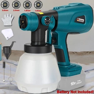 Paint Sprayer for Makita 18V LXT Battery HVLP Spray Paint Gun for Home Interior - Picture 1 of 12