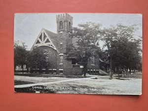 Grand Island, NE. Iglesia Congregacional - Foto postal, RPPC - Imagen 1 de 2