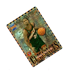 1997 Topps Stadium Club ATOMIC REFRACTOR SP GARY PAYTON BRENT BARRY! Class Acts - Picture 1 of 2