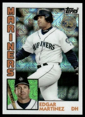 2019 Topps Update #T84U-37 Edgar Martinez Silver Pack 1984 Topps Baseball Chrome - Image 1 of 2