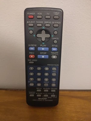 OEM Sharp RRMCG0173AJSA VCR Remote Control  TESTED and WORKING - Image 1 of 4