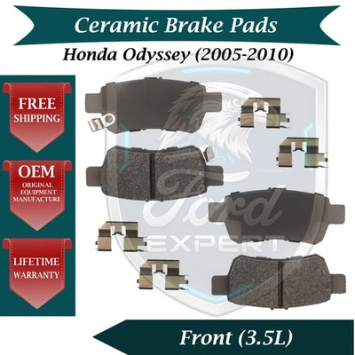 Kit de pastillas de freno traseras de cerámica para Honda Odyssey Pilot 2005-2010 garantía de por vida Foto 1 de 4