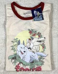 Princess Mononoke Ringer T-shirt Studio Ghibli Size XL (LL) W61cm L69.5cm White - Picture 1 of 5