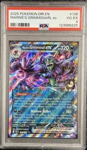 Pokémon Dri En Marnie's Grimmsnarl ex #136 2025 en muy buen estado-ex PSA 4 POP 1 - Imagen 1 de 6