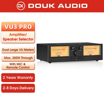 Douk Audio VU3PRO 2-Zonen-Verstärker/Lautsprecher-Auswahlbox mit VU-Meter - Bild 1 von 4