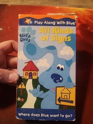 Blue’s Clues: All Kinds Of Signs Orange Tape VHS American Sign Language Works - Image 1 of 4