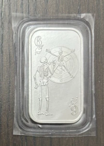 CMG Mint 6 Of Spades 1 Troy Oz .999 Silver Art Bar Limited Mintage #33 - Picture 1 of 4