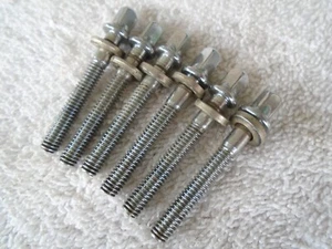 (6) VINTAGE 1980's TAMA SUPERSTAR IMPERIALSTAR TOM SNARE DRUM TENSION RODS-VG! - Picture 1 of 2